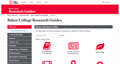 Desktop Screenshot of guides.baker.edu