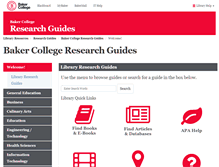 Tablet Screenshot of guides.baker.edu